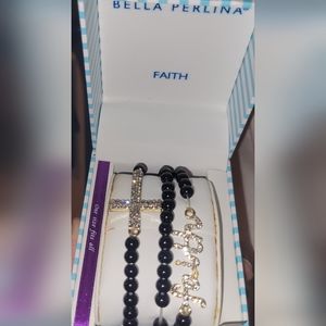 Bella Perlina Faith 3pc beaded bracelet set